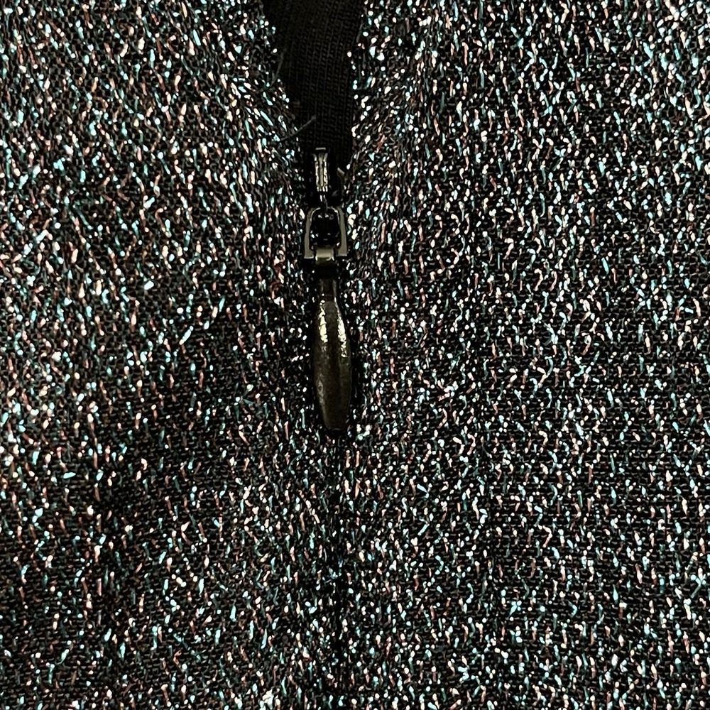 Anthropologie Moulinette Soeurs Pleated Metallic Dress Party Celestial Size 8 - Picture 11 of 14